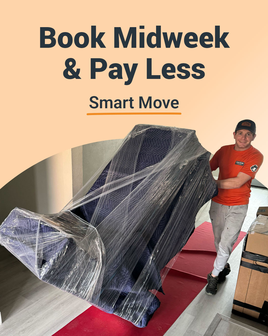 Einstein Moving Company Facebook ad