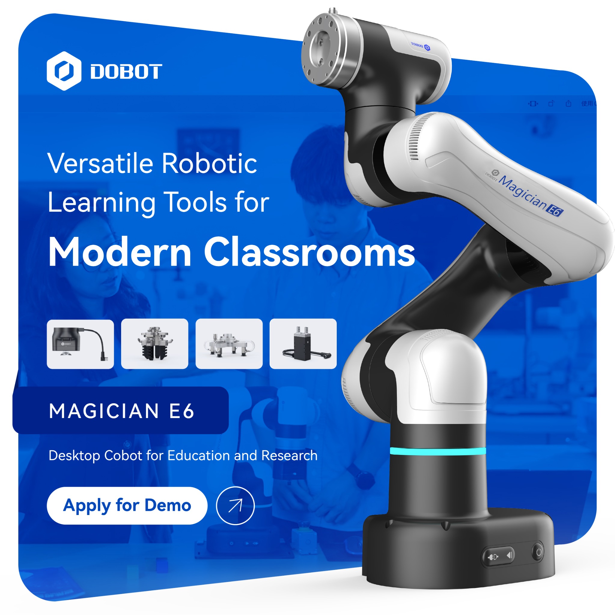 Dobot Facebook ad: Desktop Cobot for Education