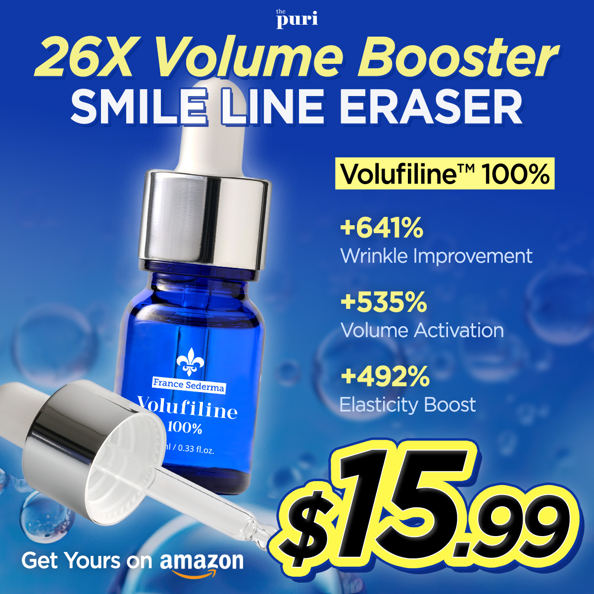 Thepuri Facebook ad: 26X Volume Booster, Volufiline 100%