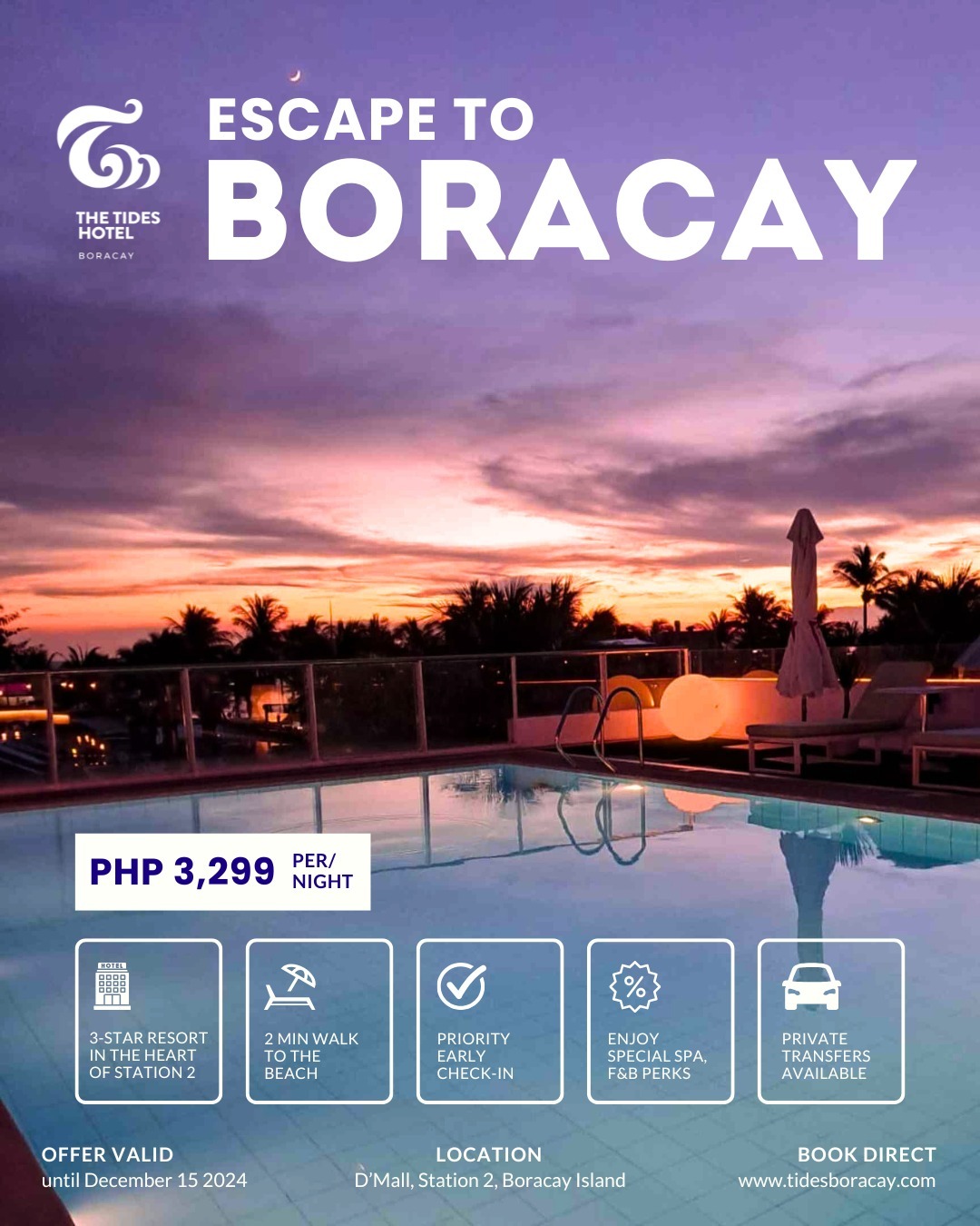 The Tides Hotel Boracay Facebook ad