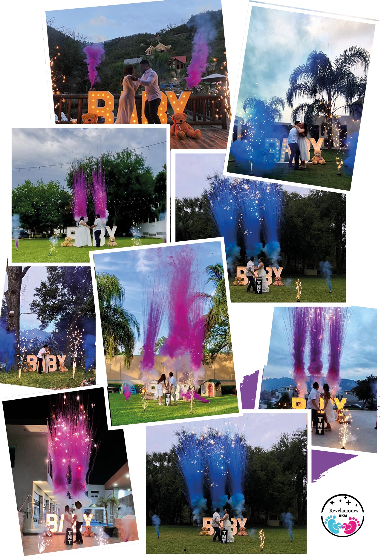 Revelaciones BKM Facebook ad: ¡Haz de tu Gender Reveal un momento inolvidable!