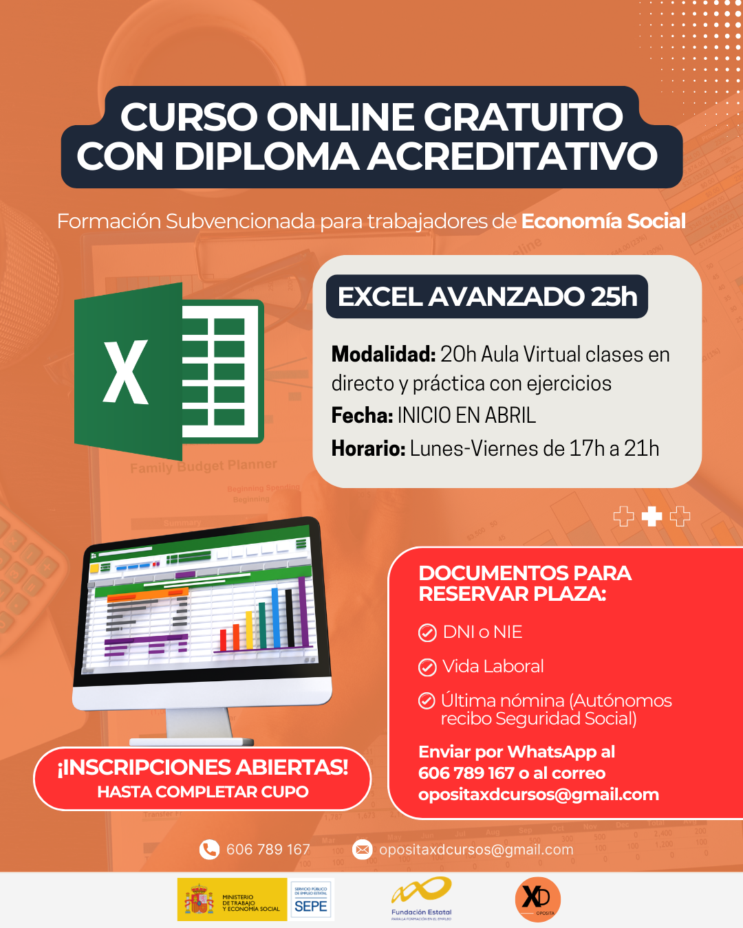 Oposita - Xd Facebook ad: Domina Excel Avanzado y gana soltura profesional
