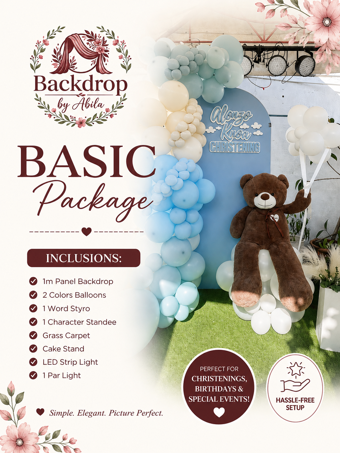 Backdrop by Abila Facebook ad: Celebrate your little one's special day with a…