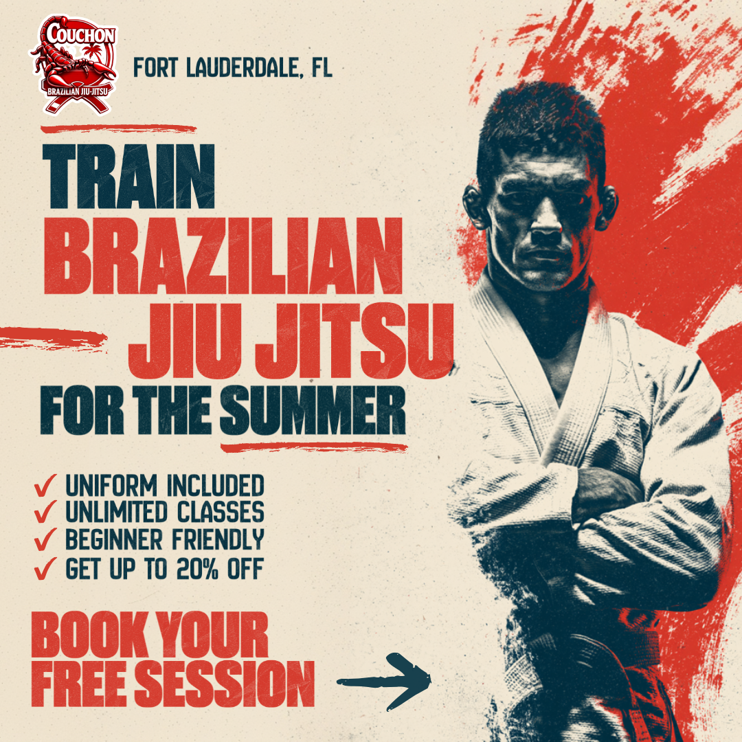 Couchon Brazilian Jiu-Jitsu Academy Facebook ad: BOOK A FREE JIU JITSU SESSION