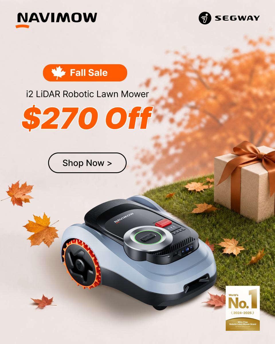 Segway Navimow Facebook ad: Fall Sale: Save $270 On i2 LiDAR