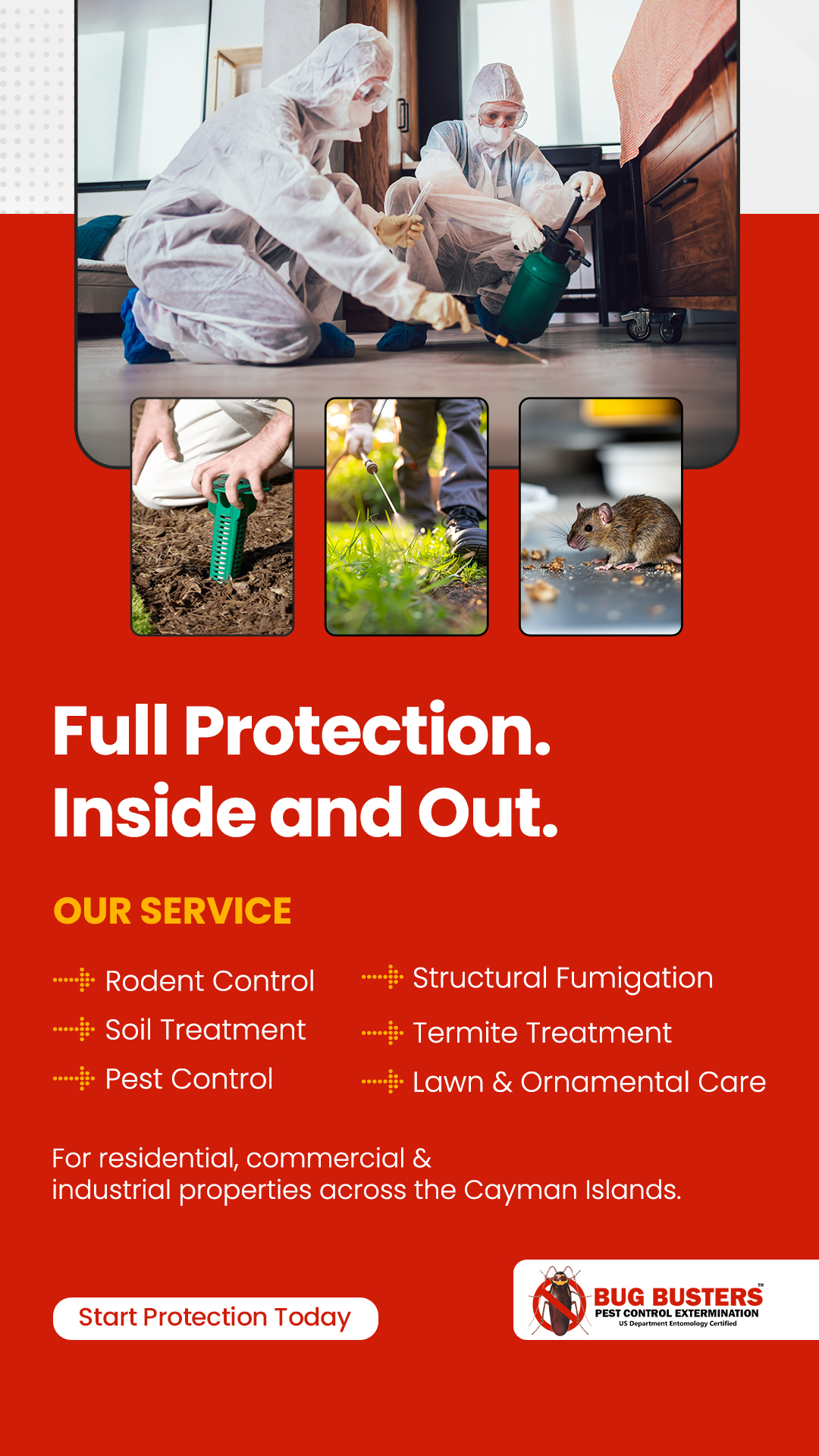 Bug Busters Pest Control Facebook ad from Jun 15, 2026