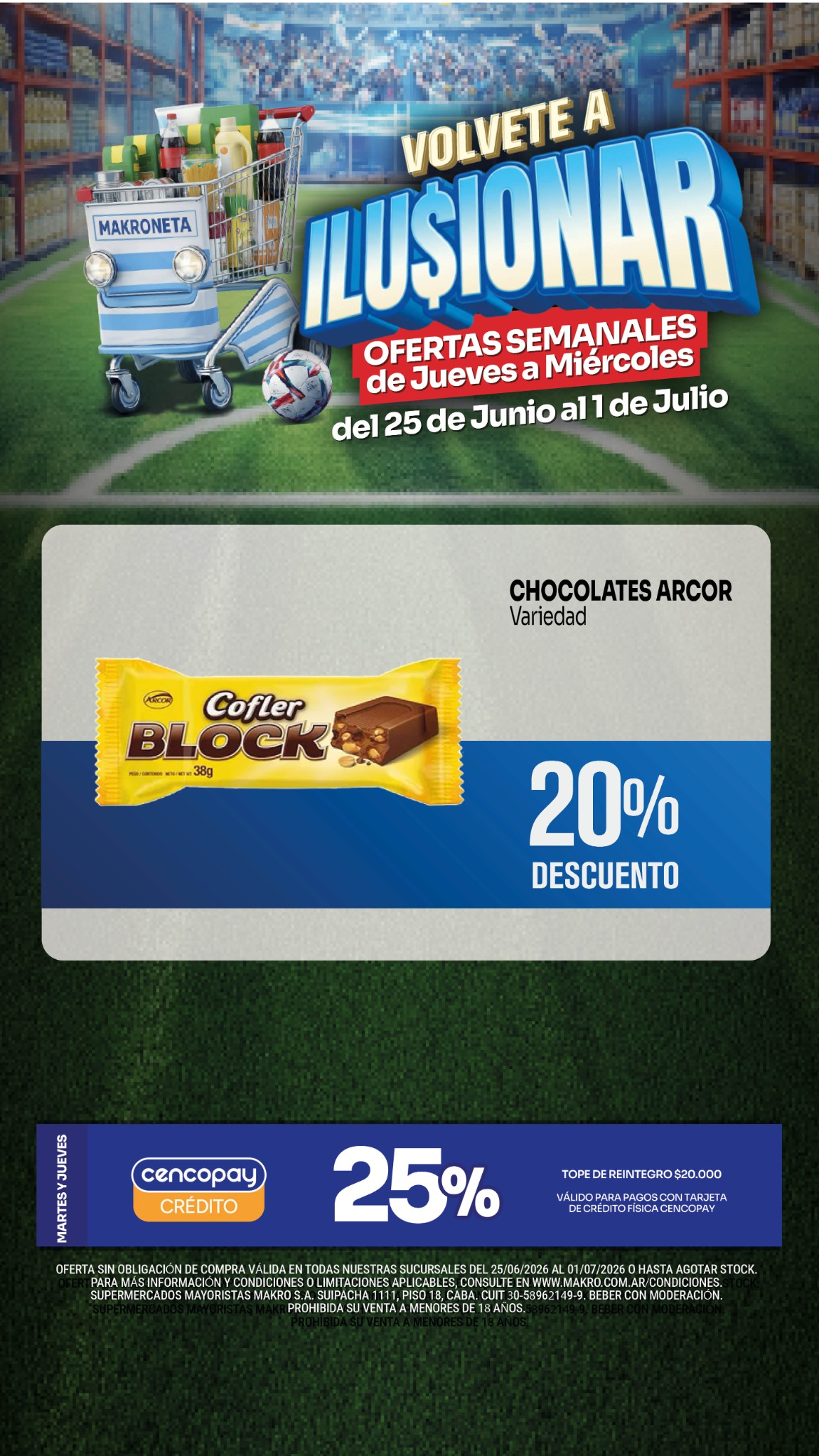 Makro Argentina Facebook ad from Jun 26, 2026
