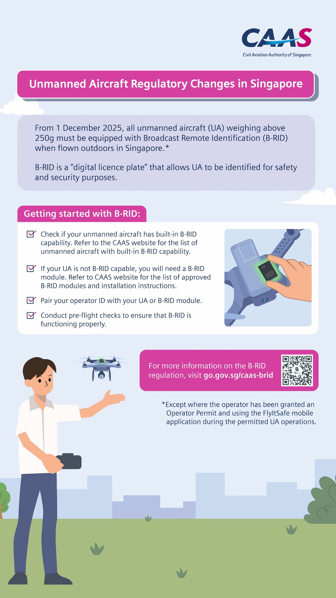 Civil Aviation Authority of Singapore Facebook ad from Oct 7, 2025