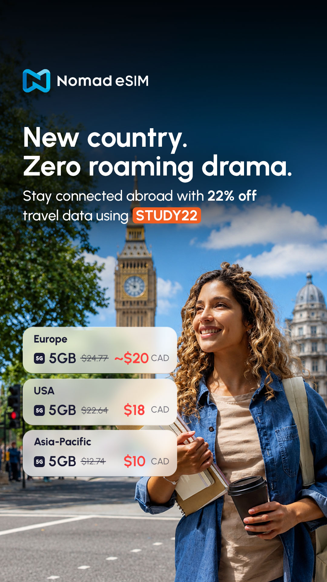 Nomad Esim Facebook ad