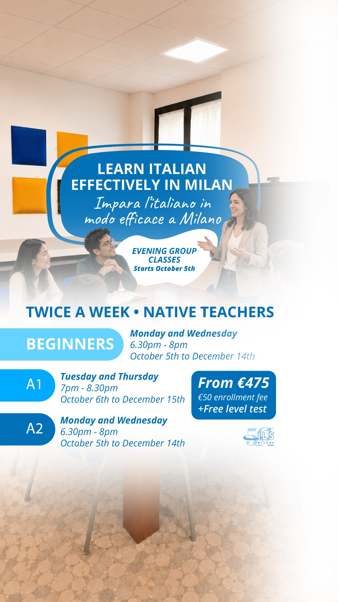 Scuola di Lingue I.L.S. Facebook ad from Jun 26, 2026