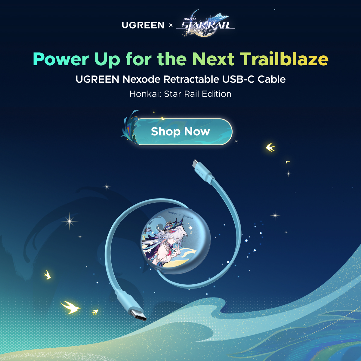 Ugreen Philippines Shopee Facebook ad: UGREEN Nexode Retractable USB-C Cable