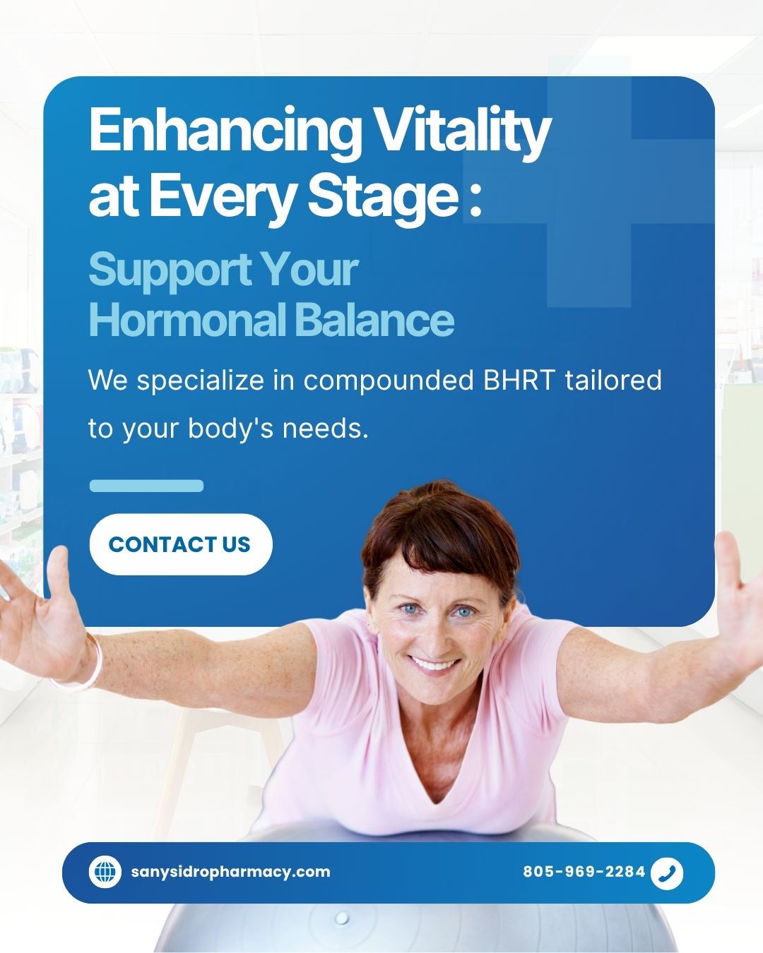 San Ysidro Pharmacy Santa Barbara Facebook ad: Take Control of Your Hormonal Health
