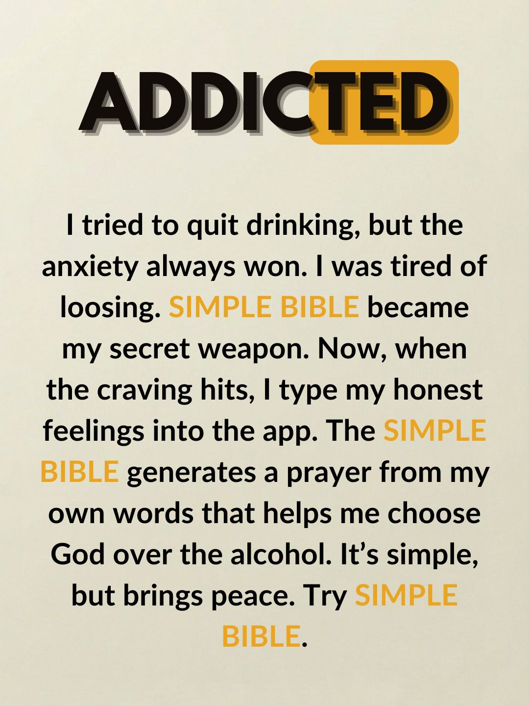 Simple Bible Facebook ad: Simple Bible App - Daily Verses