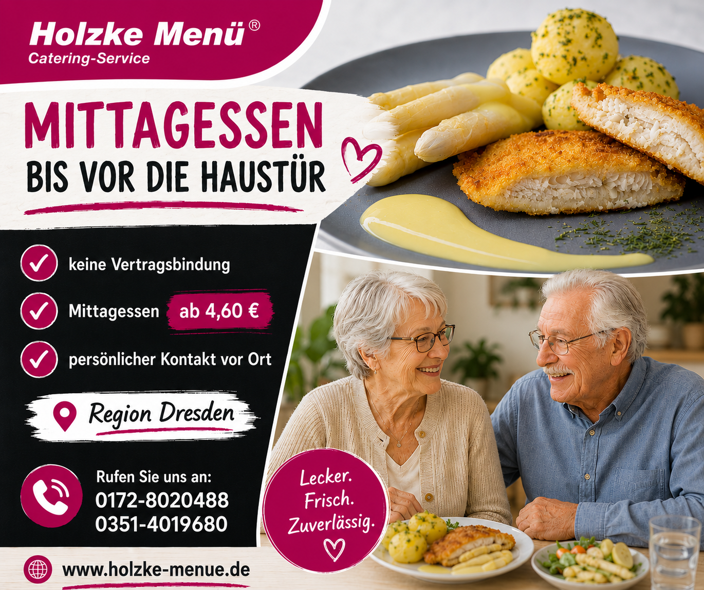 Essen auf Rädern Holzke Menü Facebook ad