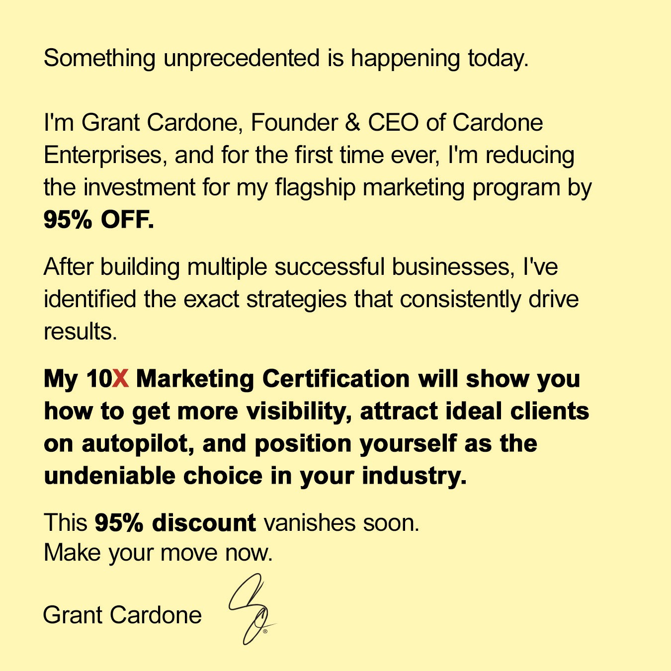 Grant Cardone Enterprises Facebook ad