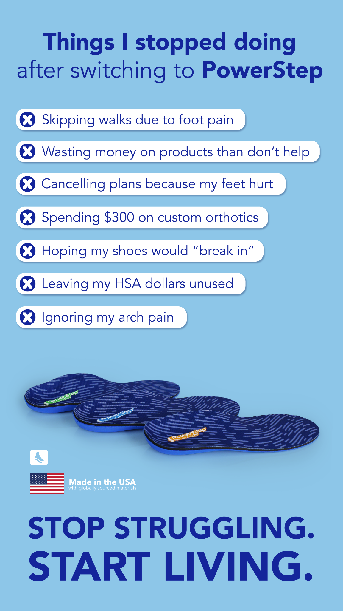 PowerStep Facebook ad