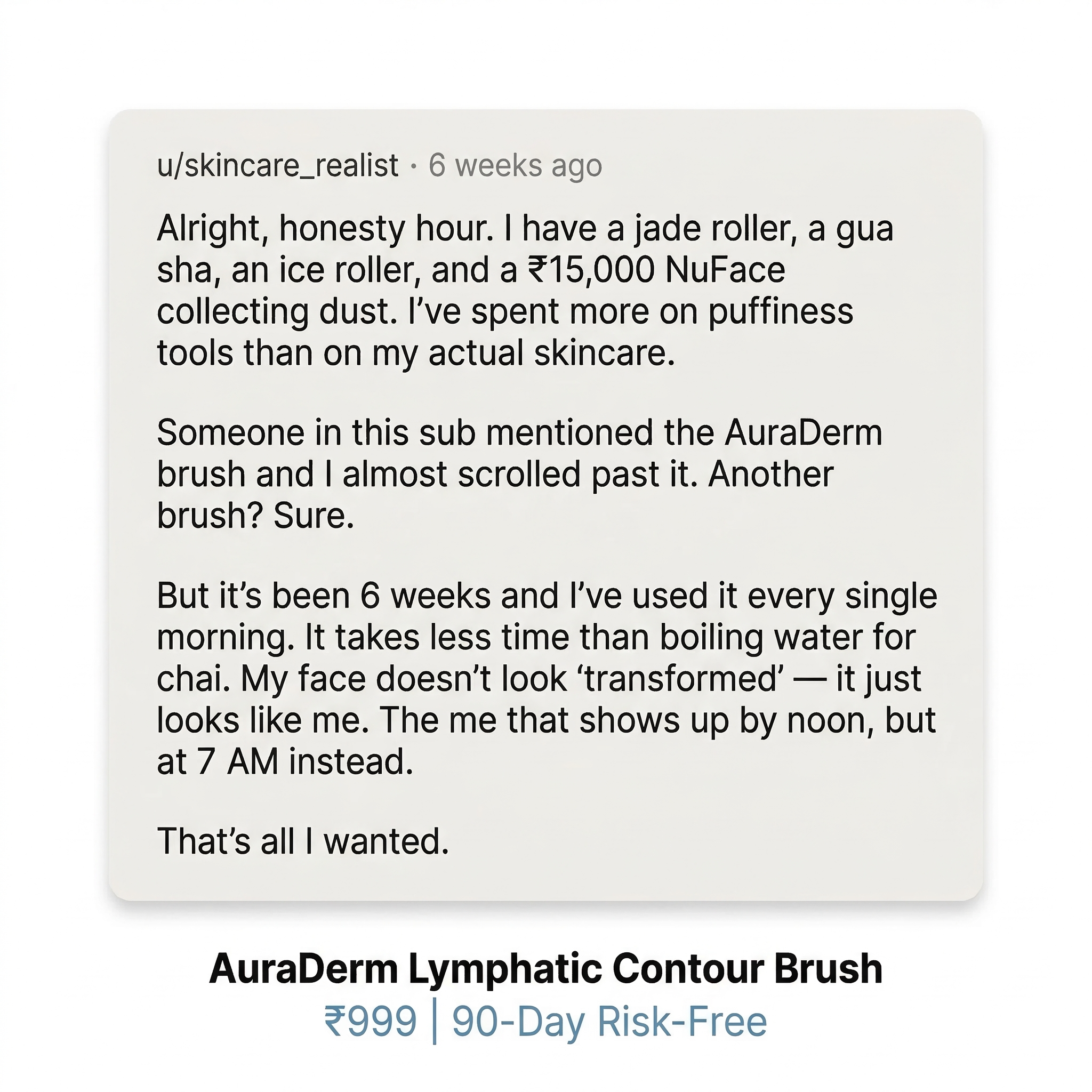 Auraderm Facebook ad