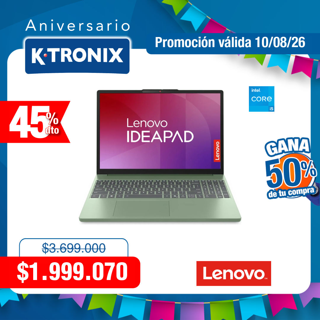 Ktronix Facebook ad: Computador Portátil LENOVO Ideapad Slim 3 - 15.3 Pulgadas…