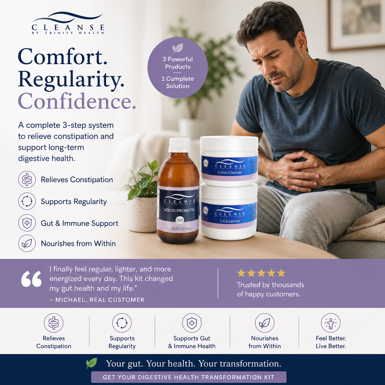 Cleanse Colonics Facebook ad: Claim Your Digestive Support Kit