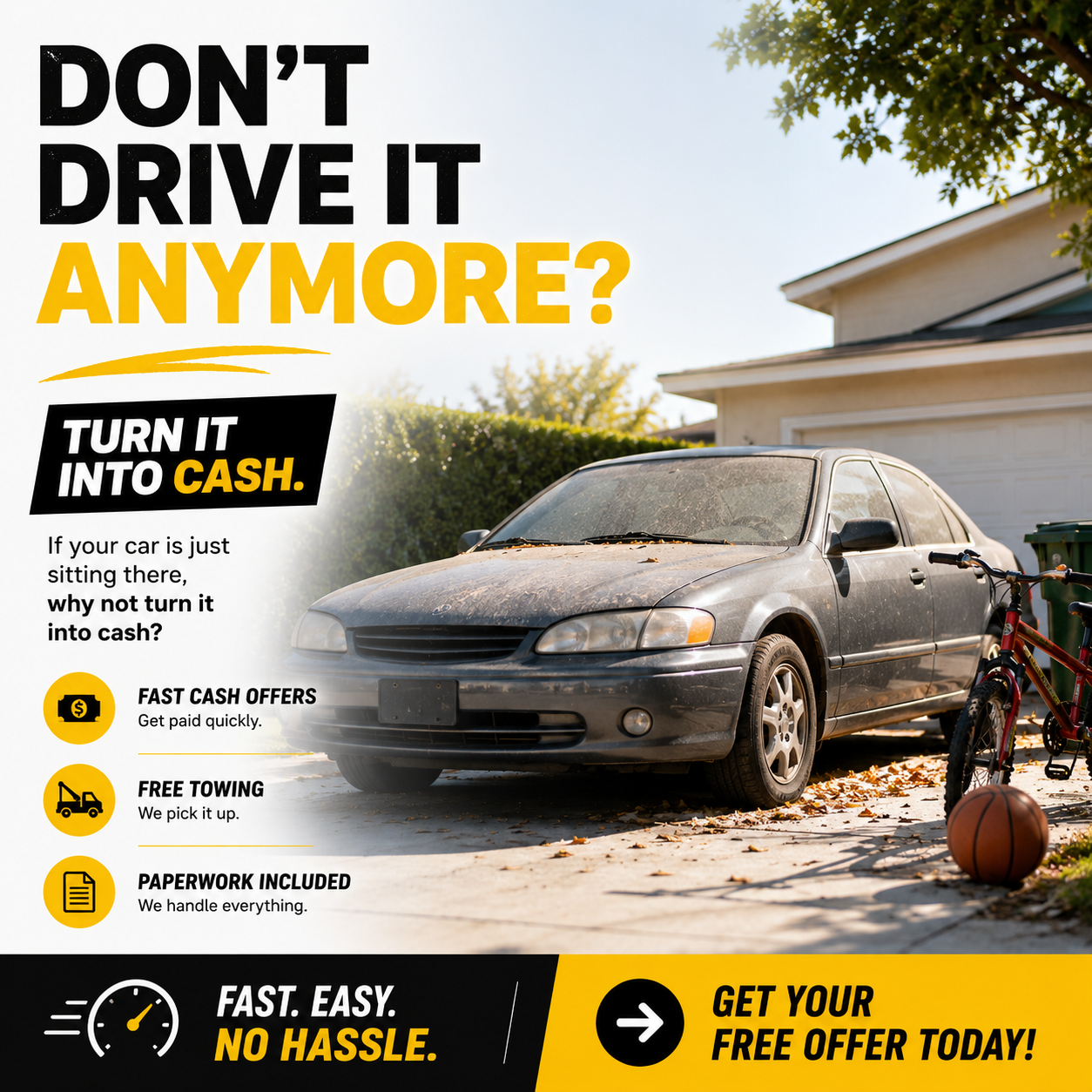 AutoVanish Facebook ad: Don't Drive It Anymore?