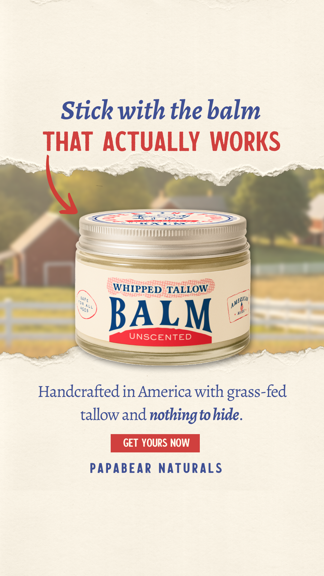 Papabear Naturals Facebook ad