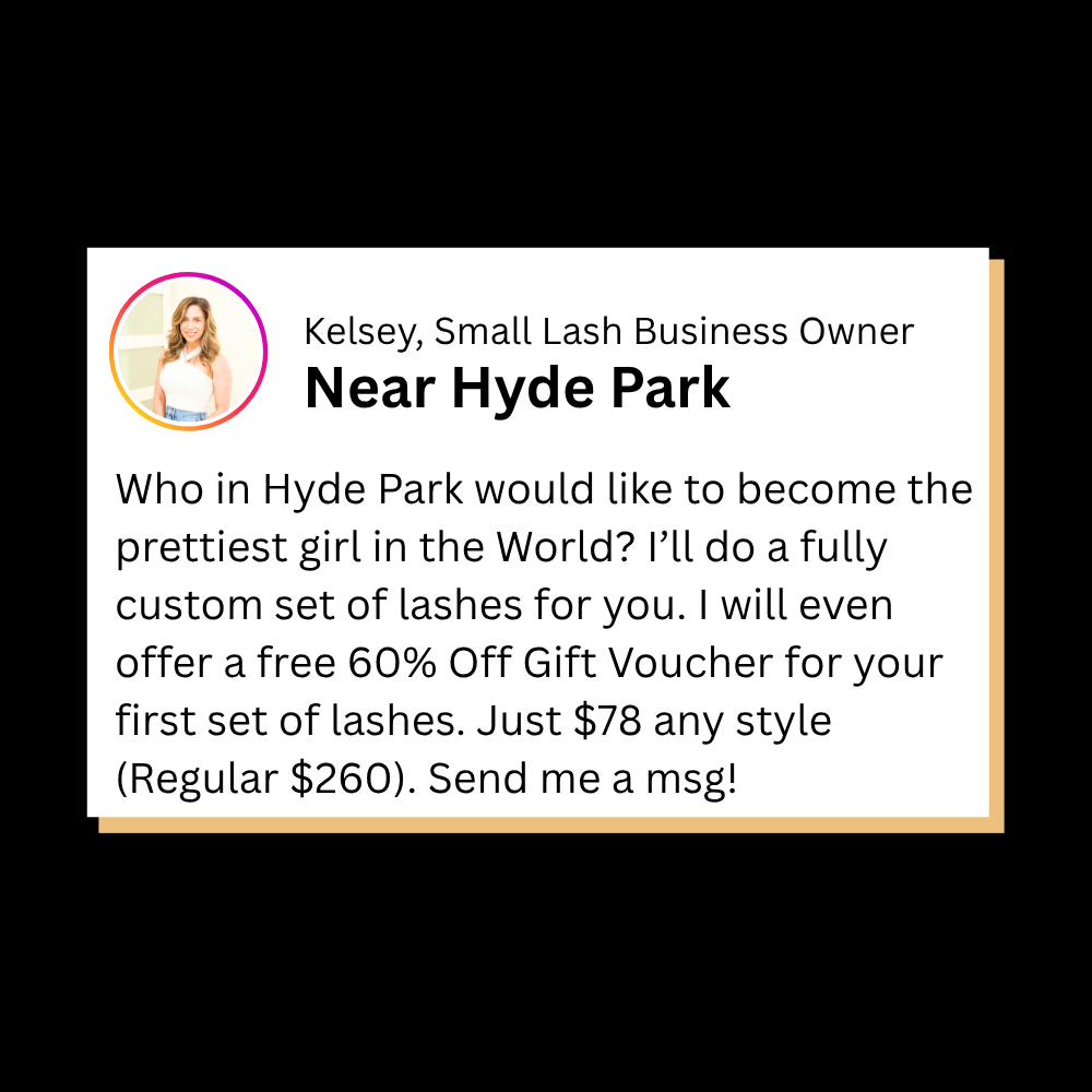 Lash Experts Facebook ad