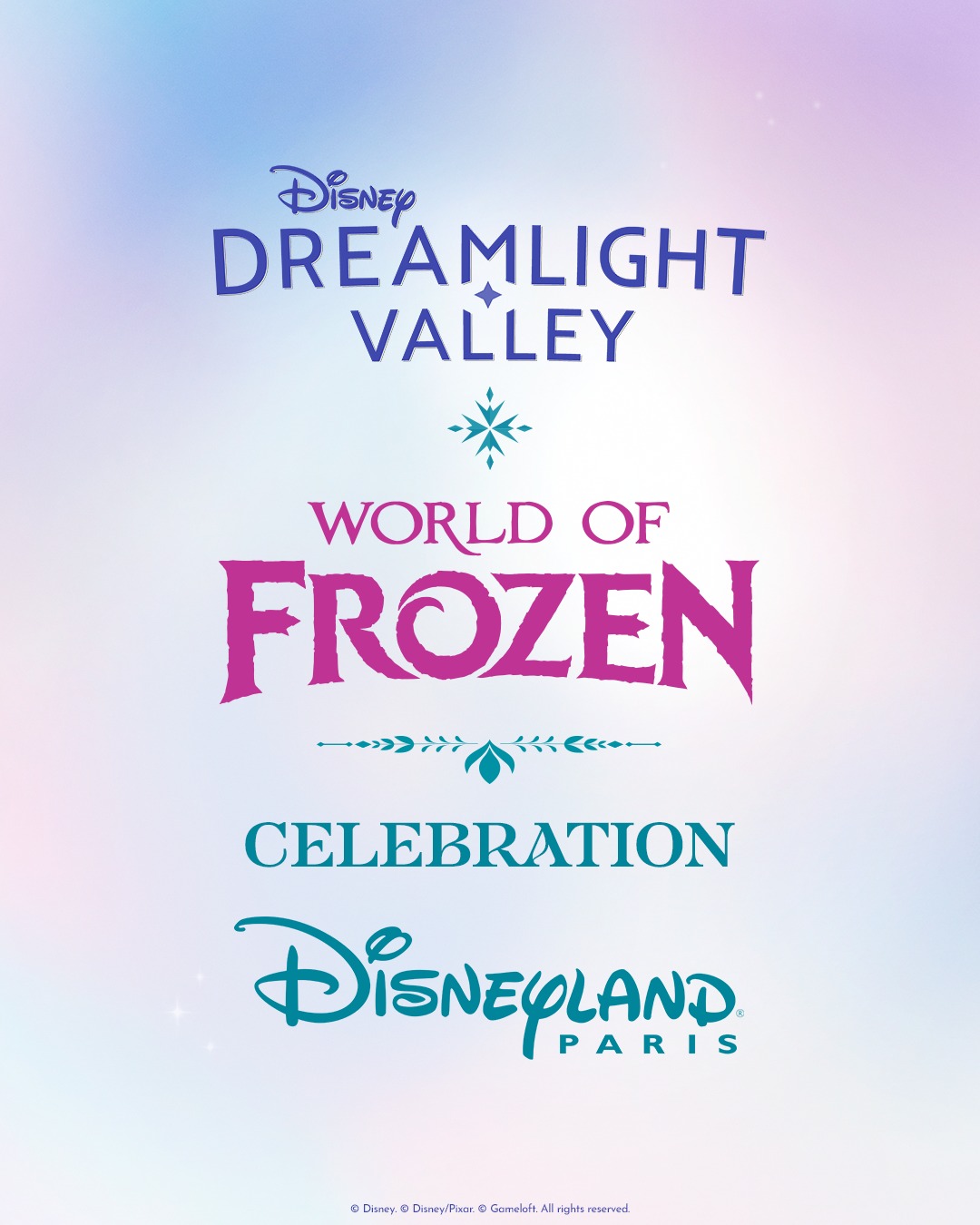 Disney Dreamlight Valley Facebook ad: WORLD OF FROZEN ARRIVES AT DISNEYLAND PARIS!