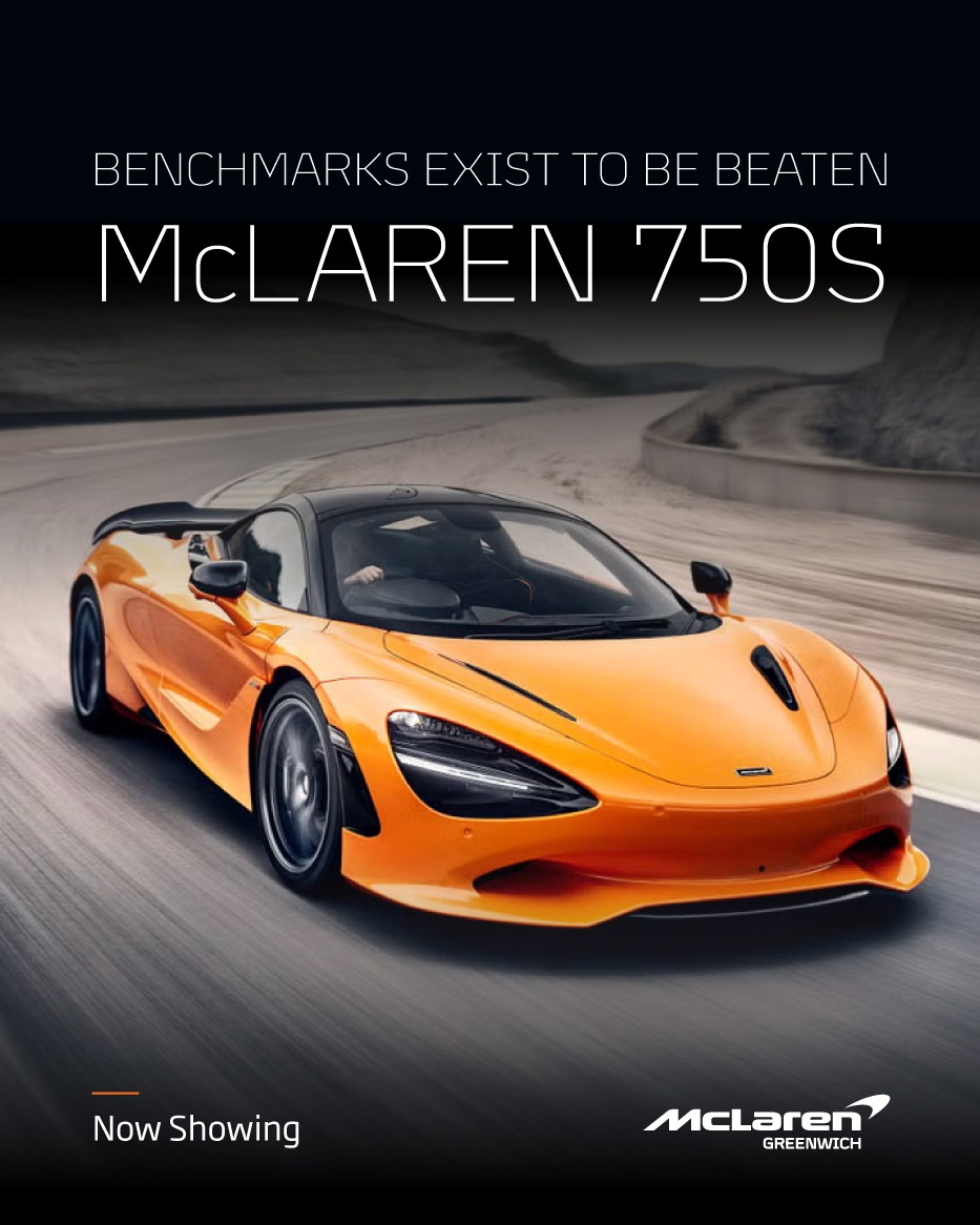 McLaren Greenwich Facebook ad: All New McLaren 750S