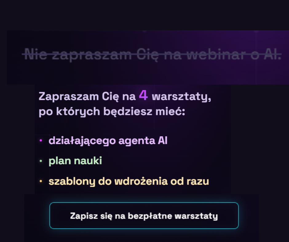 Stormit - Tomasz Woliński Facebook ad: Zarezerwuj swoje miejsce.