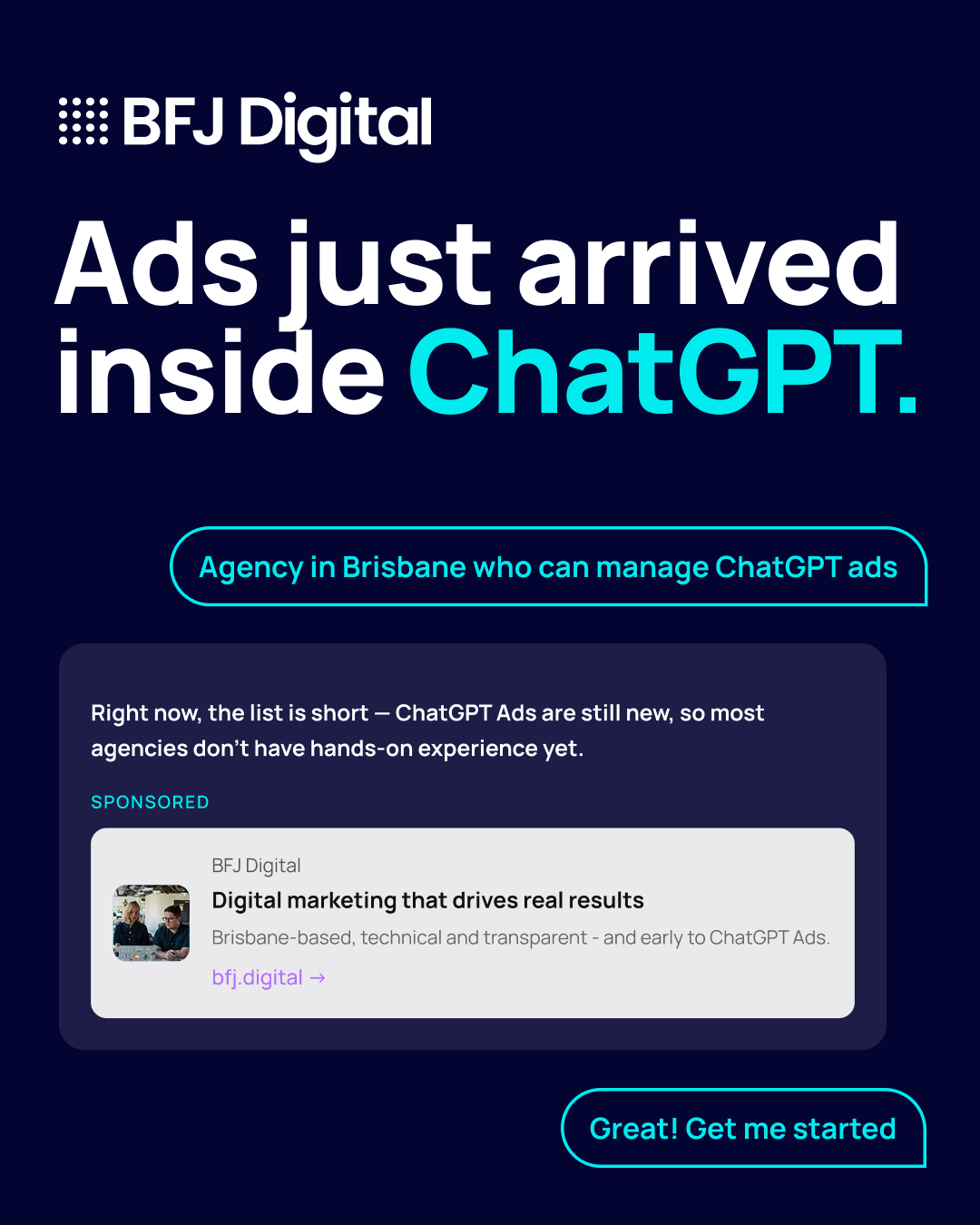BFJ Digital Facebook ad