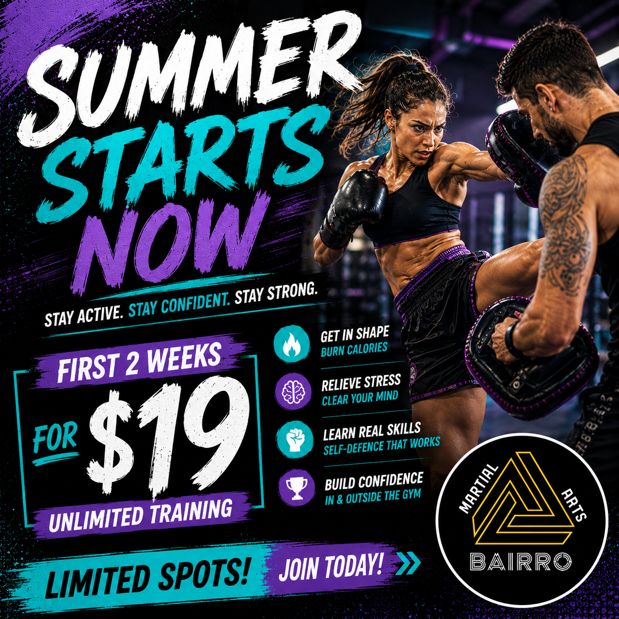 Bairro Brazilian Jiu-Jitsu & Muay Thai Kickboxing Facebook ad
