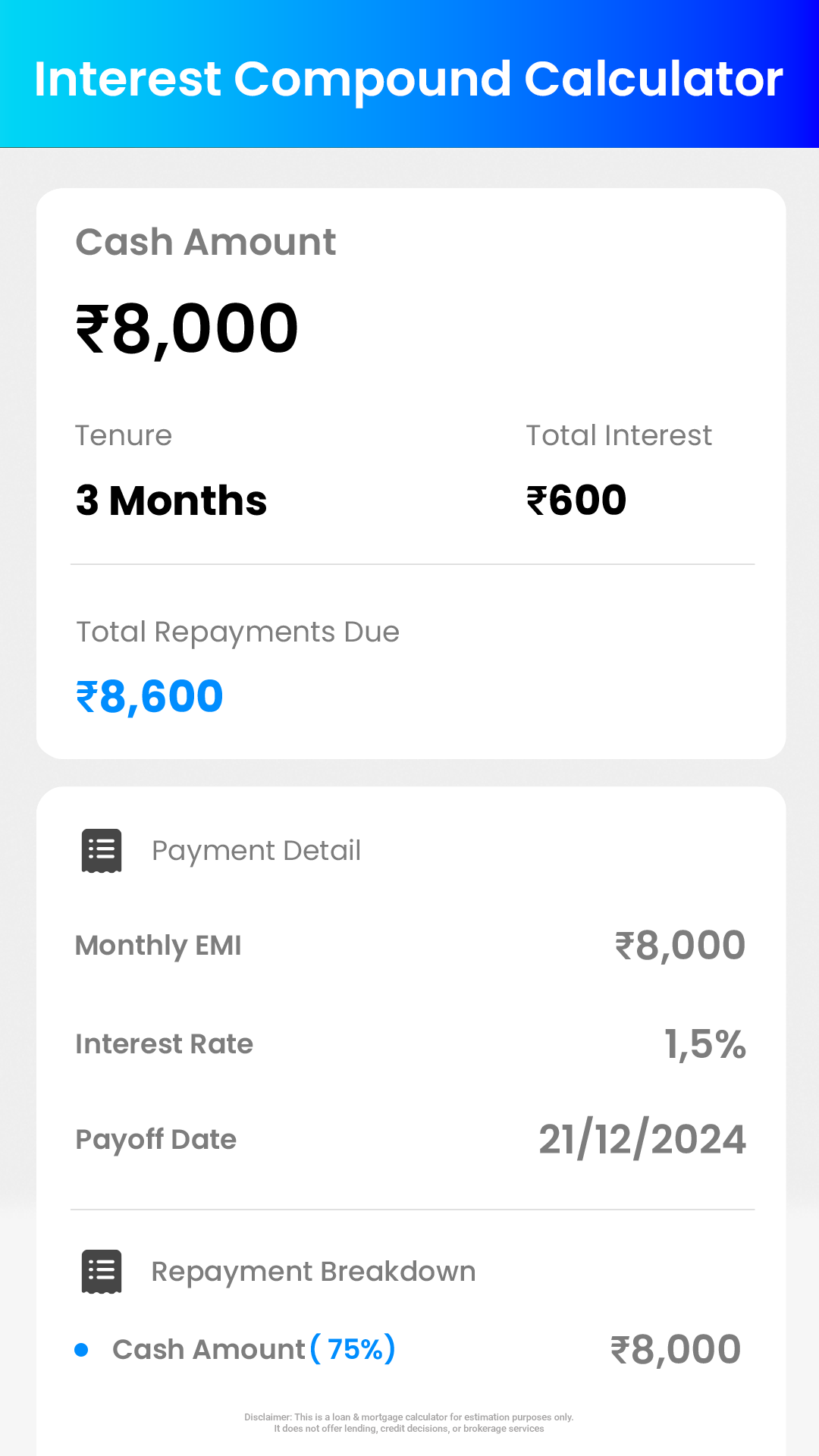 Daily Expense and Budget Manager Facebook ad: Money Manager Loan Calculator