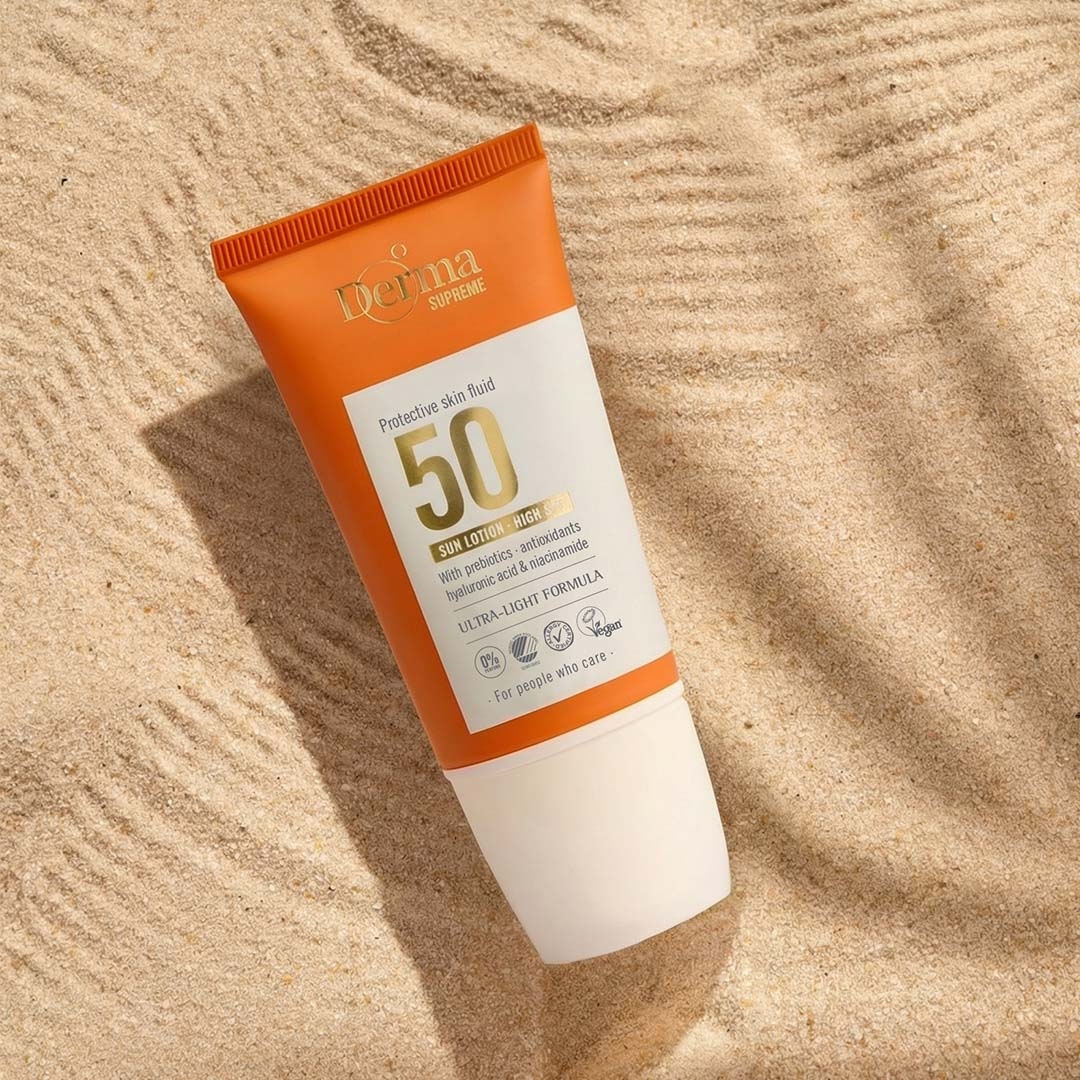 Derma Facebook ad: Derma Supreme: Hudpleje og solpleje i én