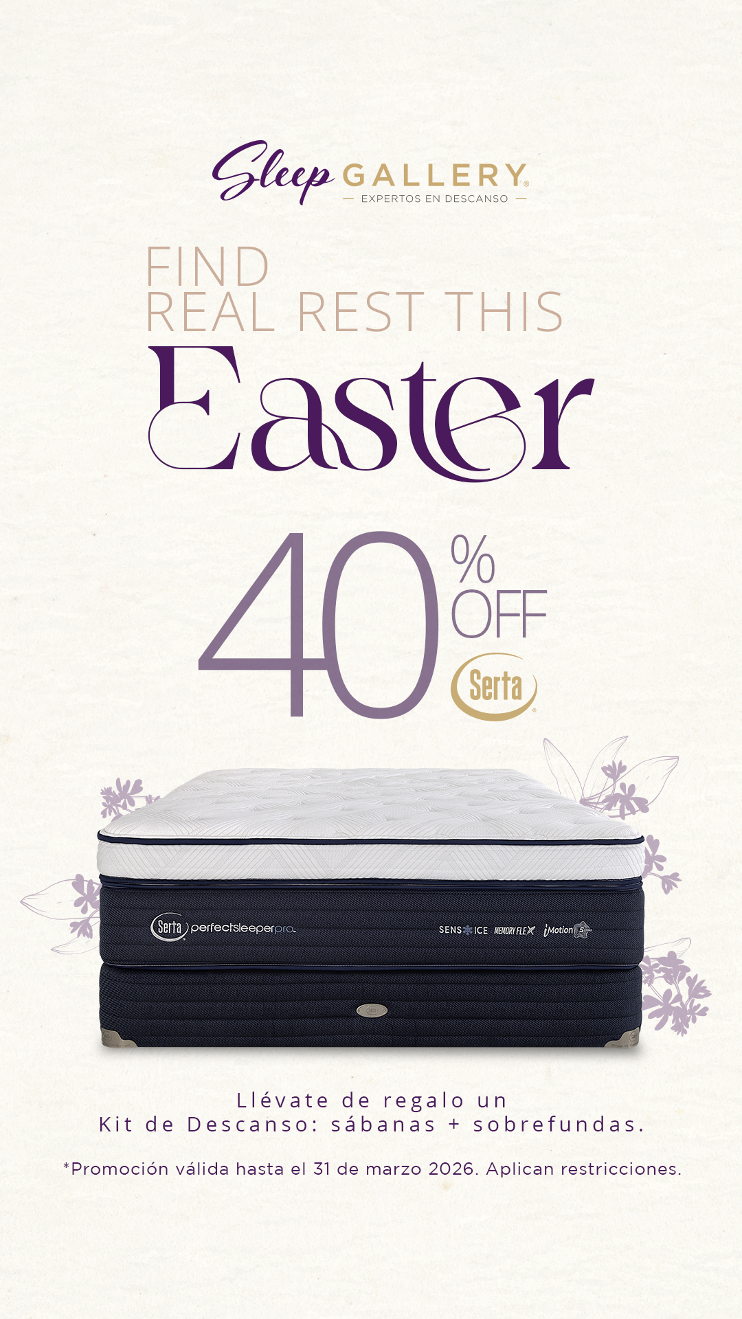 Sleep Gallery Guatemala Facebook ad from Mar 4, 2026