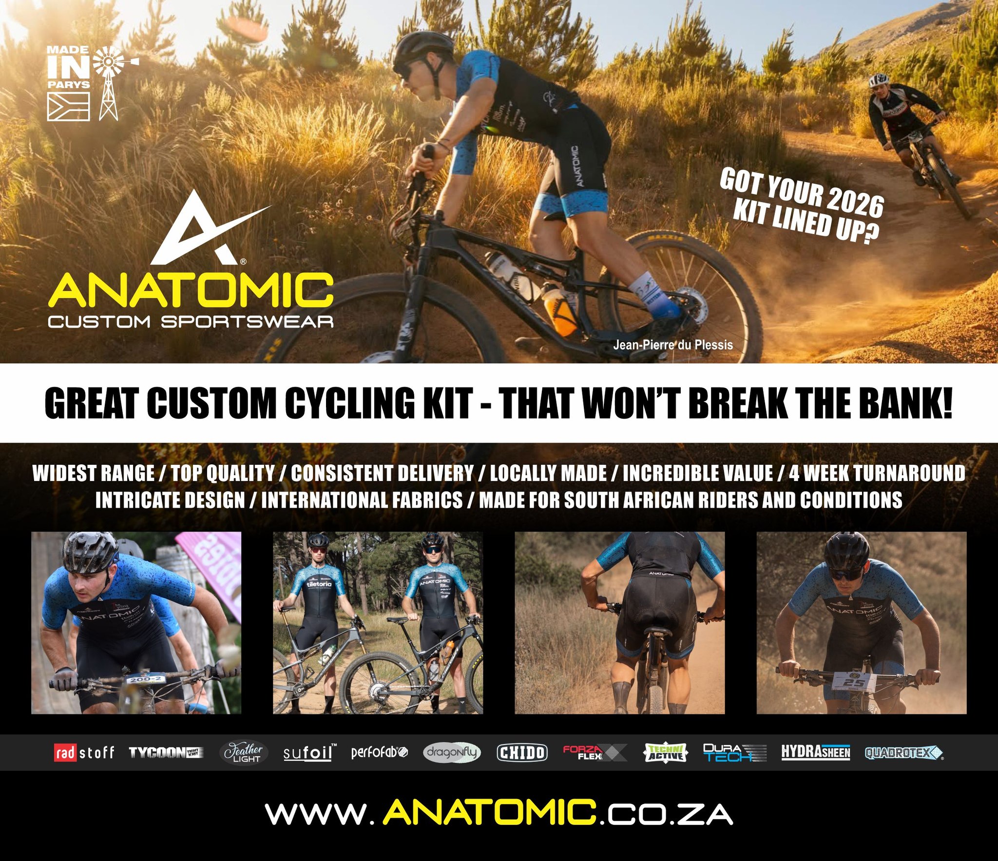 Anatomic Sportswear Facebook ad: Custom cycling clothing is more affordable than you…