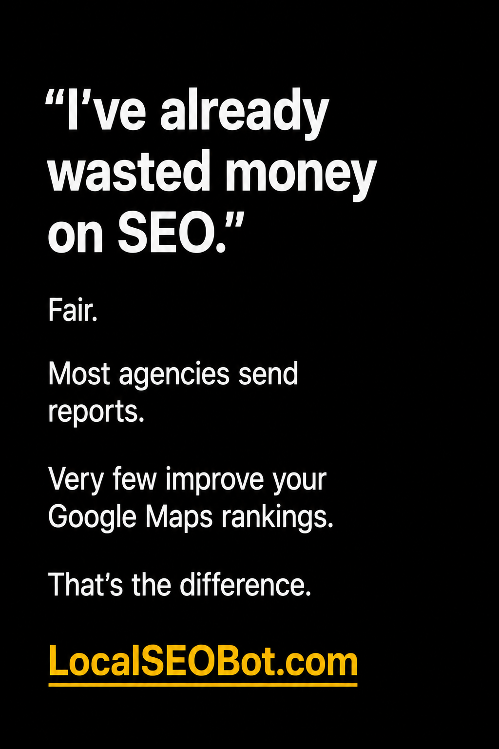 Local SEO Bot Facebook ad: $49/Month to Rank on Google Maps-Guaranteed