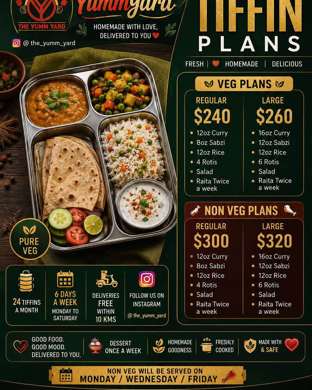Alisha Arora Facebook ad: Tiffin Service Surrey/Cloverdale/Delta/Langley/Whiterock