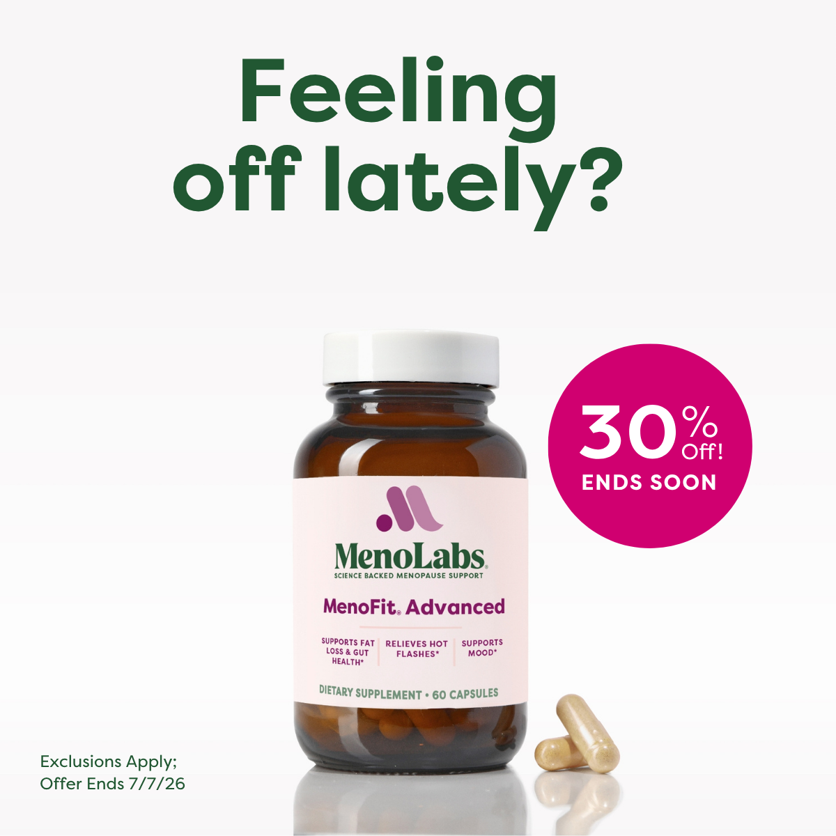 MenoLabs Facebook ad
