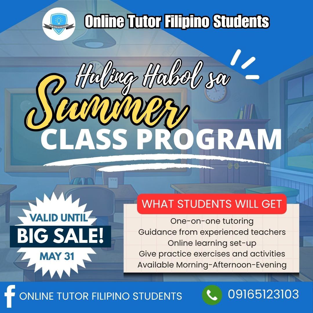 Online TUTOR Filipino Students Facebook ad