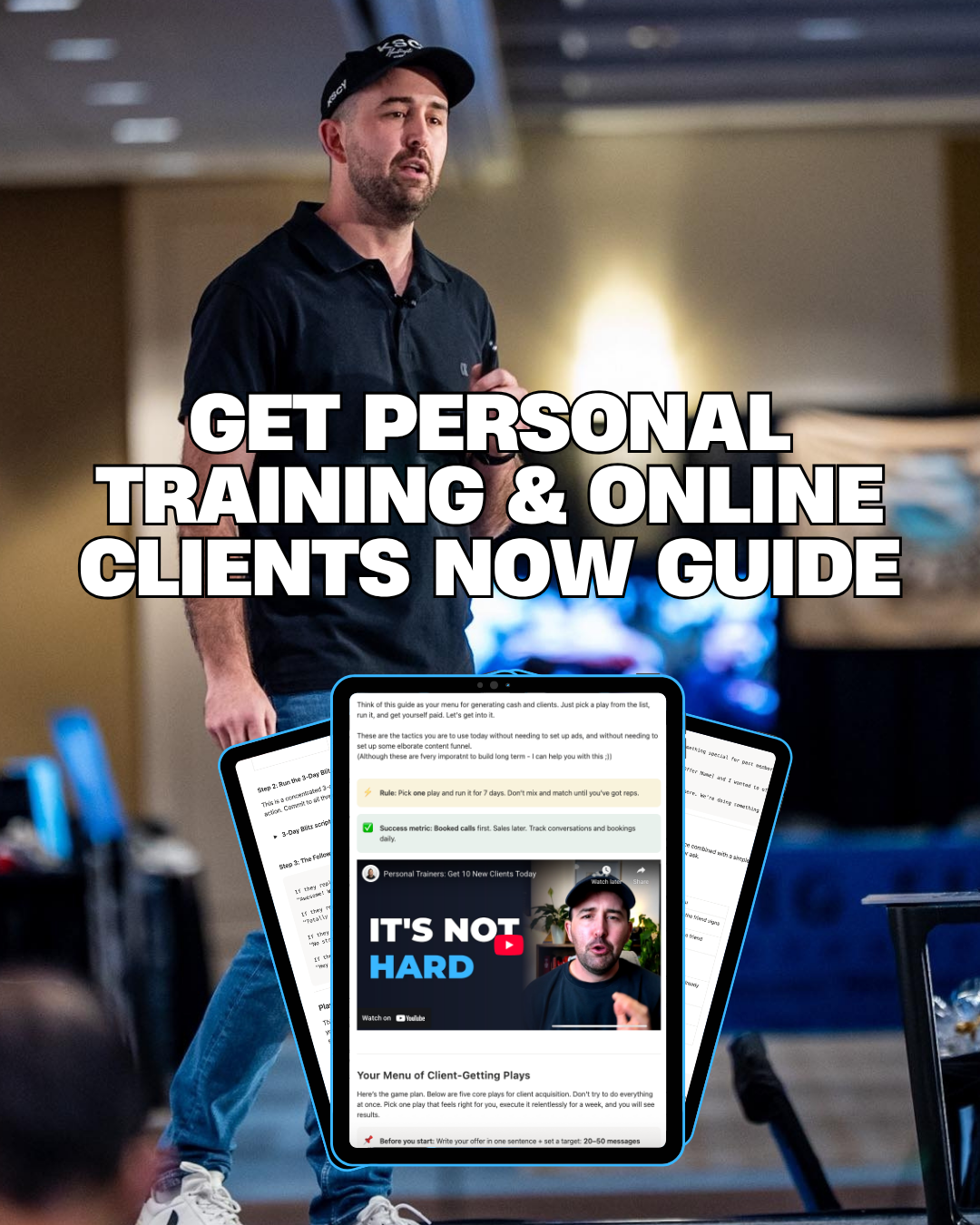 Kieran O'Dwyer Fitness Business Mentor Facebook ad: The Simple Way Fitness Coaches Get Clients Today.