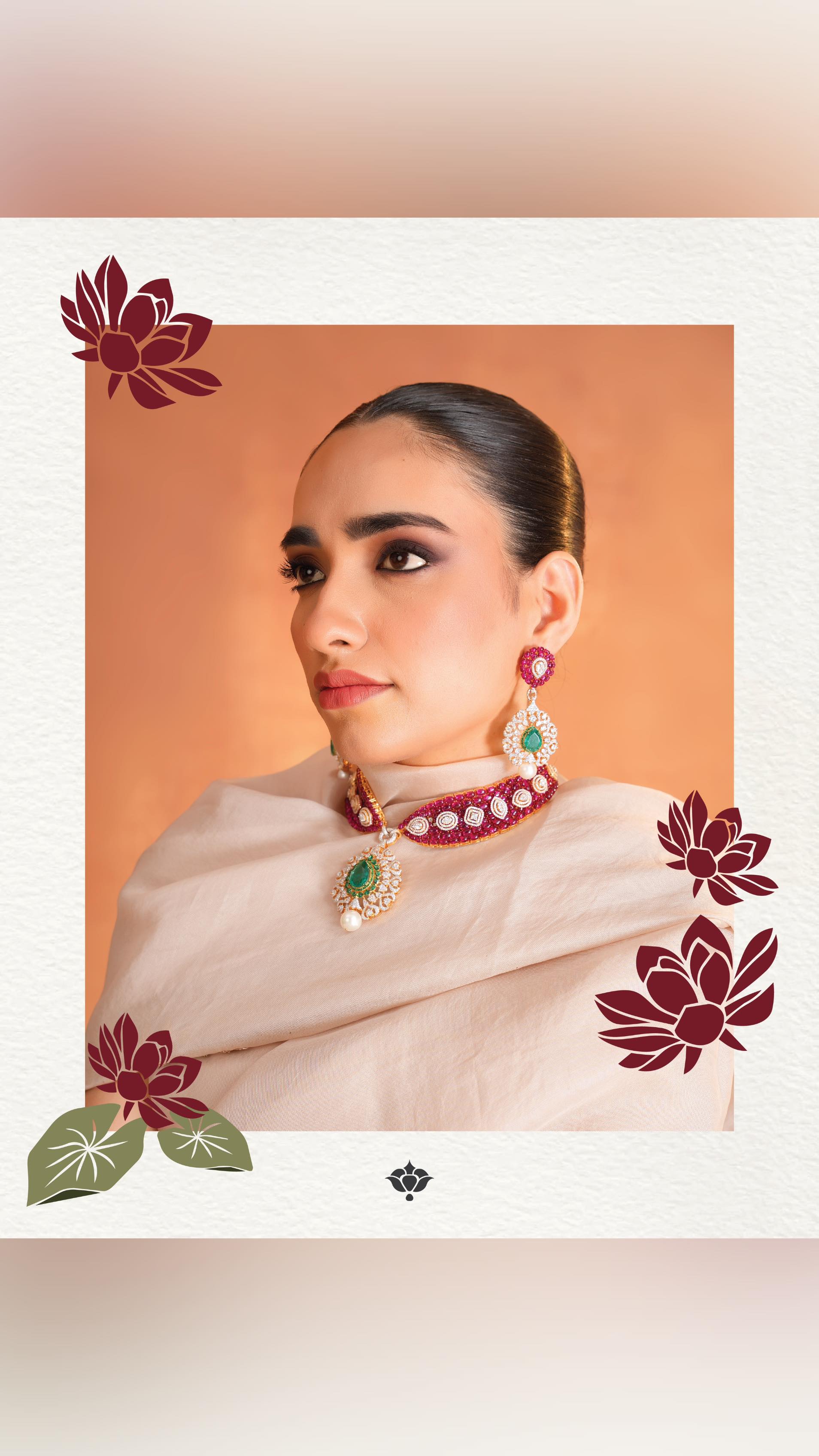 Amazing Jewel Facebook ad: Adorned with brilliant Swarovskis, rich Hydro Rubies…