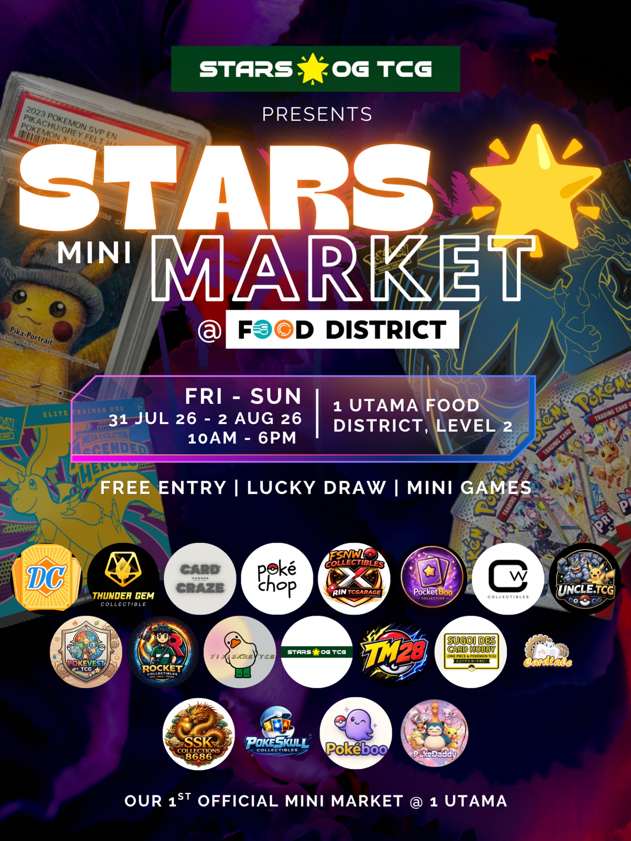 Stars OG TCG Facebook ad: STARS MINI MARKET @ 1 UTAMA
