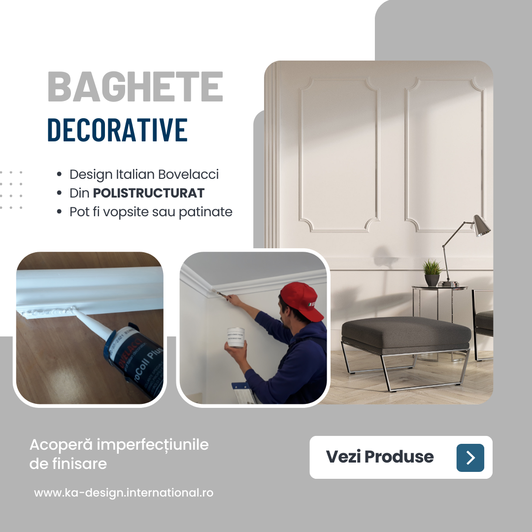 KA Design International Facebook ad: Baghete Decorative din Polistructurat