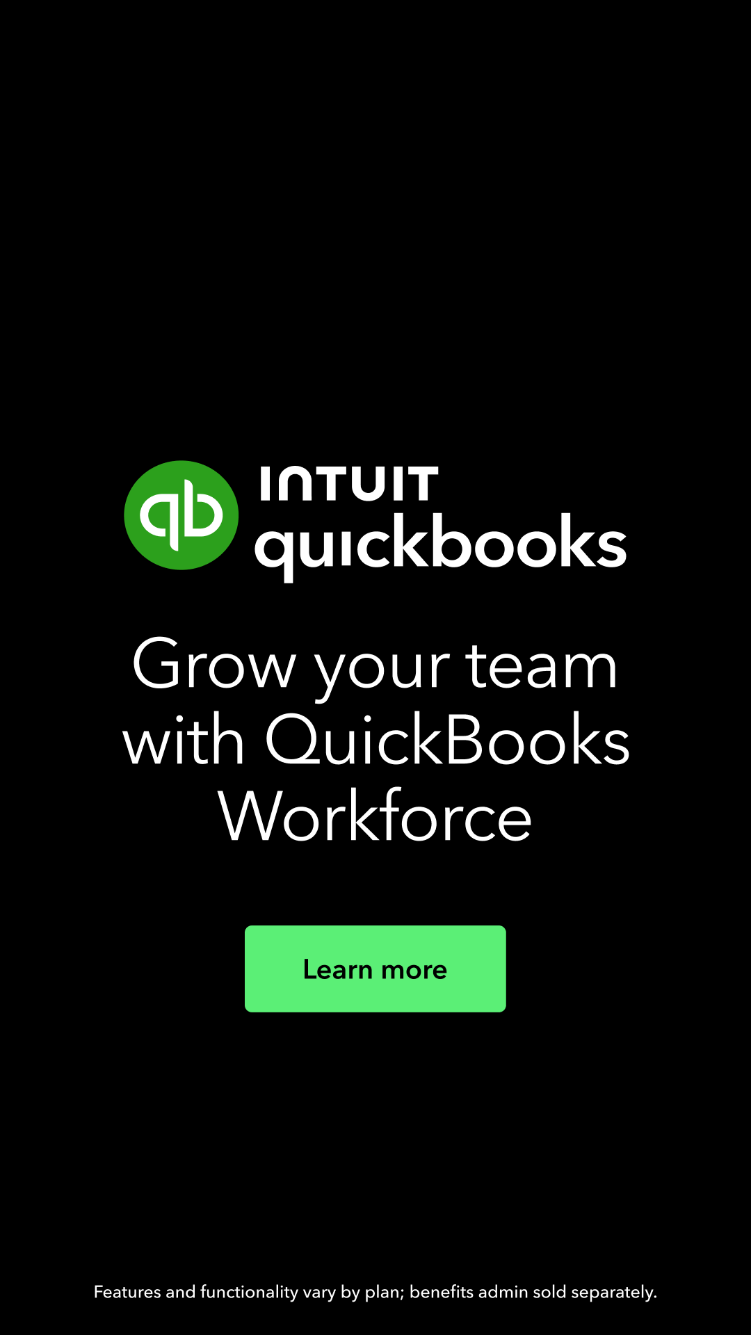 Intuit QuickBooks Facebook ad