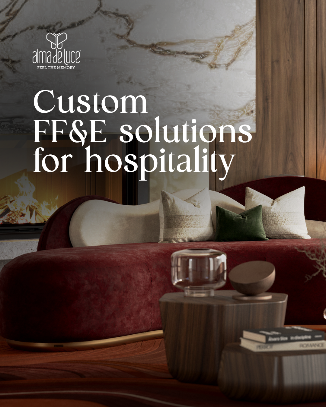 ALMA de LUCE Facebook ad: We produce the pieces your project needs