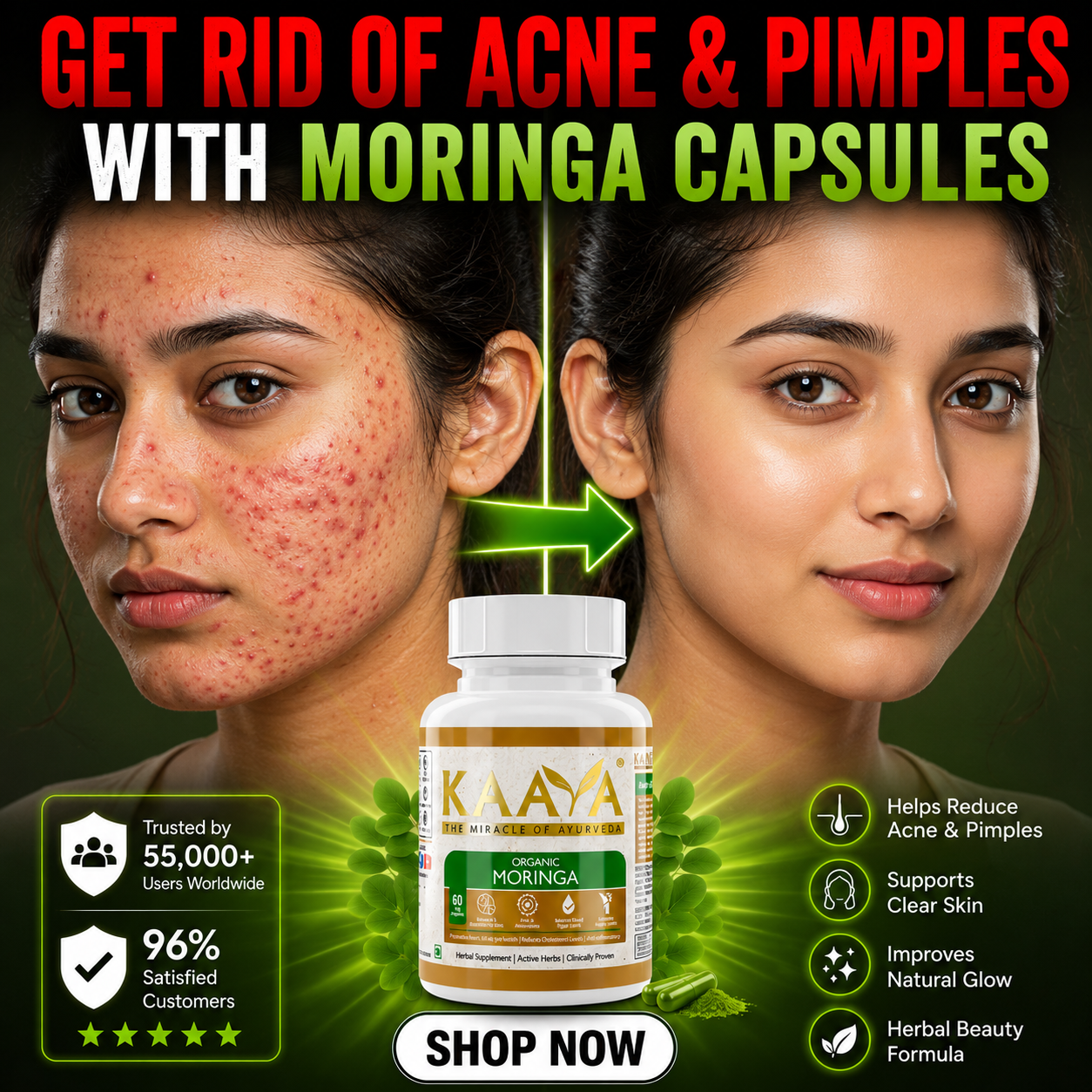 Kaaya Ayurveda Facebook ad: Visible Results in 4 Weeks