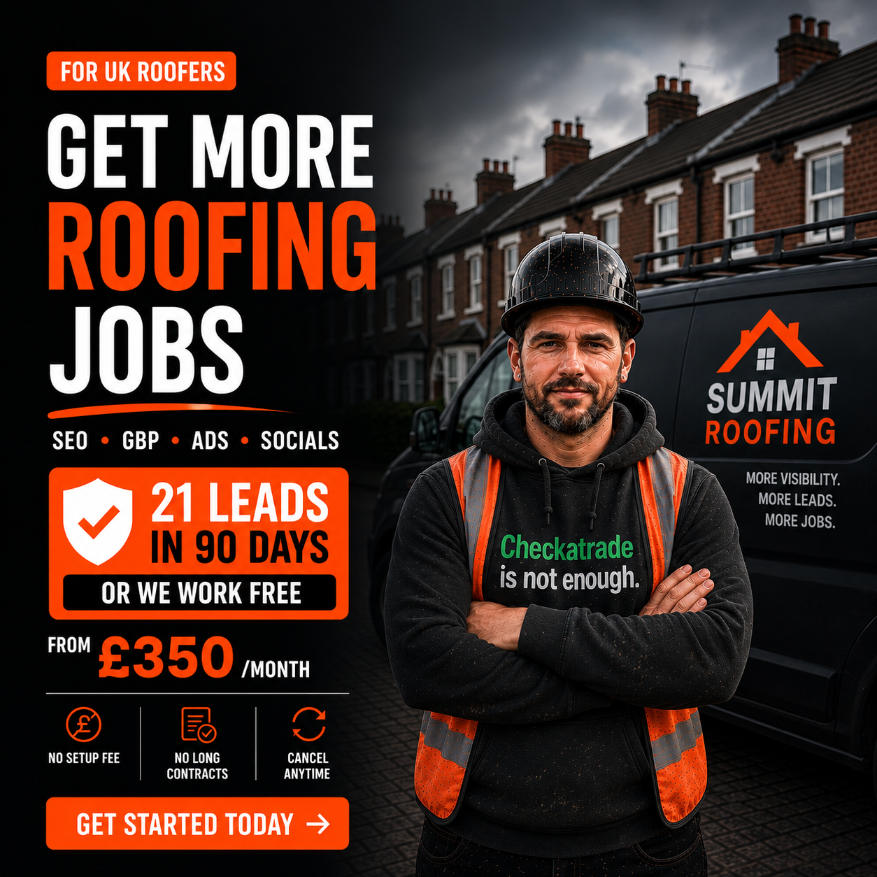 Helith Marketing Facebook ad: Get More Roofing Jobs Every Month