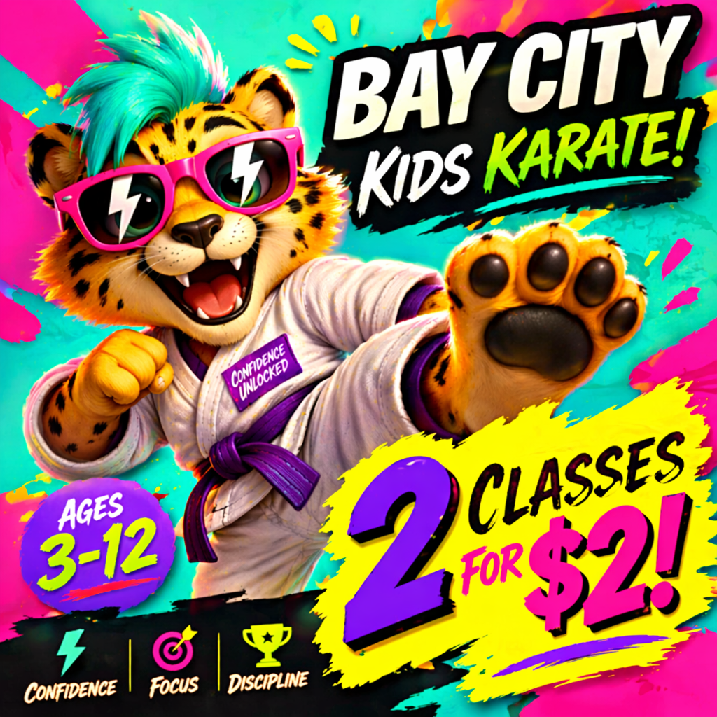 Cosens Martial Arts Bay City Facebook ad from May 26, 2026
