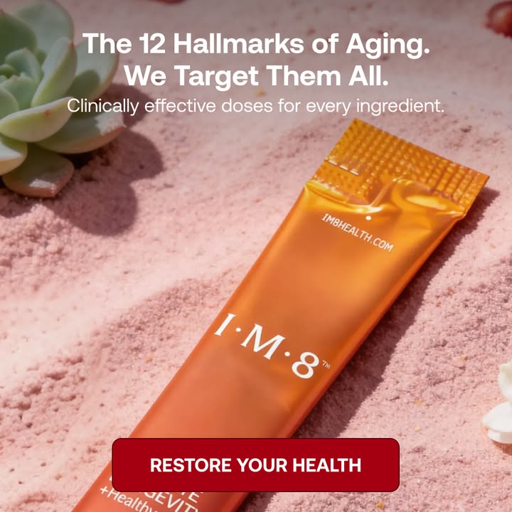 IM8 Global Facebook ad: Longevity Starts at the Cellular Level
