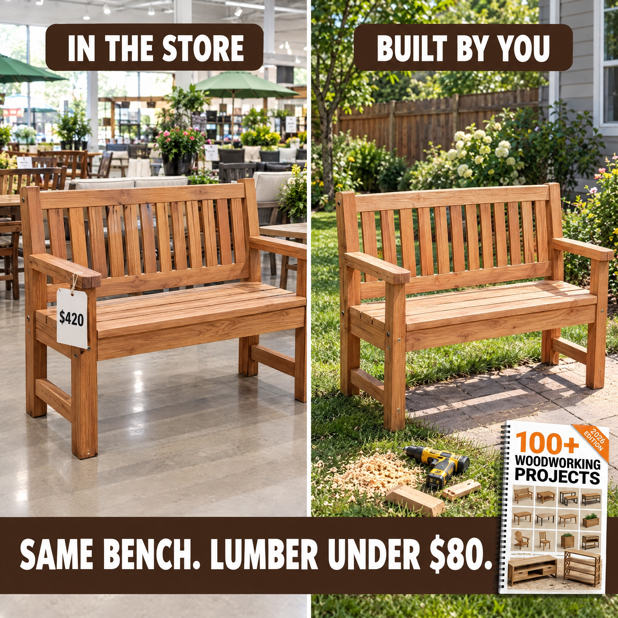 Master Crafts DIY Facebook ad: Stop Buying Furniture. Build It.